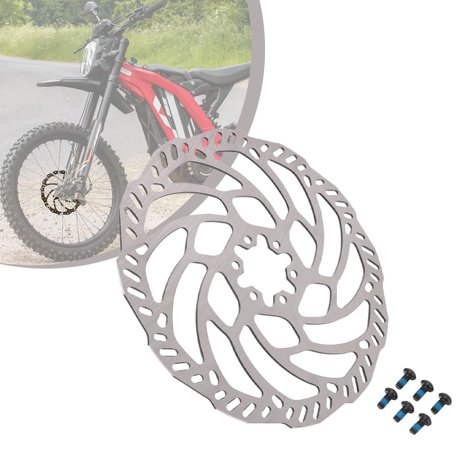 Front Brake Disc for Surron,Motorcycle Brake Disc with Screws Front Brake Disc Rotor for Sur-Ron Sur Ron Light Bee S/X