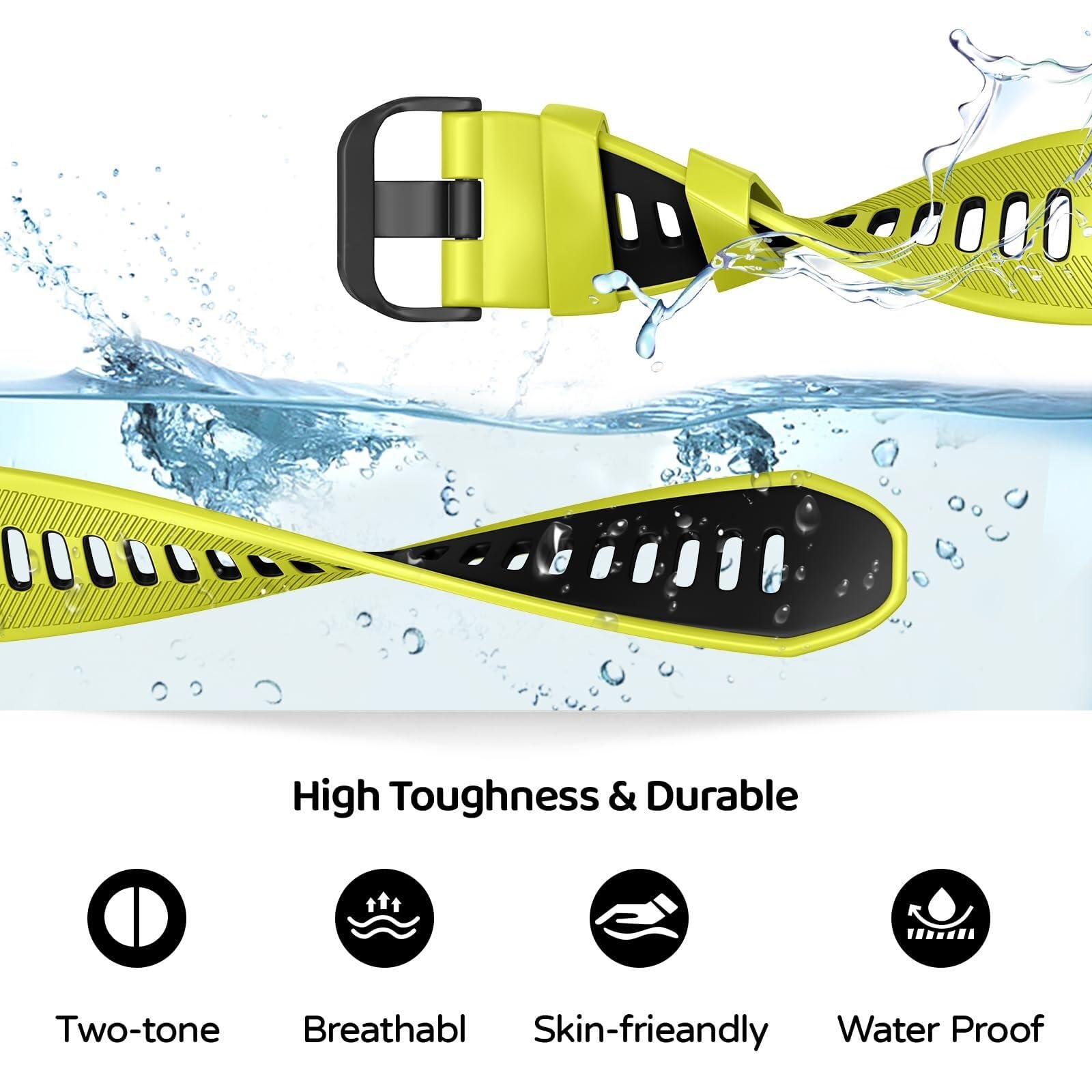 Pasek do zegarka Garmin Forerunner 965, Forerunner 955, Forerunner 945, Forerunner 935, miękki silikon, 22 mm, zapasowy pasek do zegarków