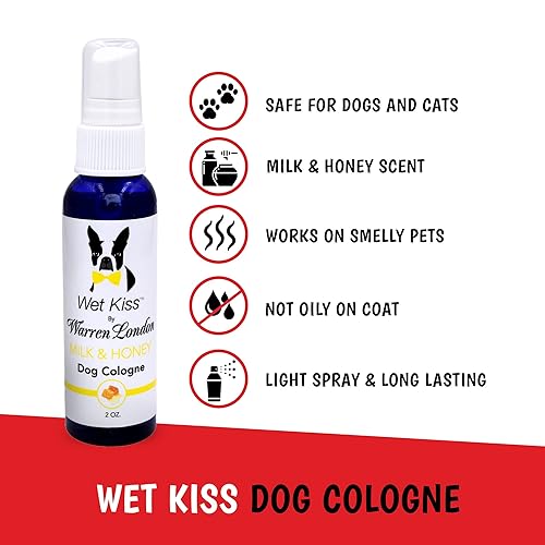 Miniatura 2 de Warren London Wet Kiss - Aerosol de colonia para perros, leche y miel, eliminador de olores de 2 onzas y ambientador para perros y gatos