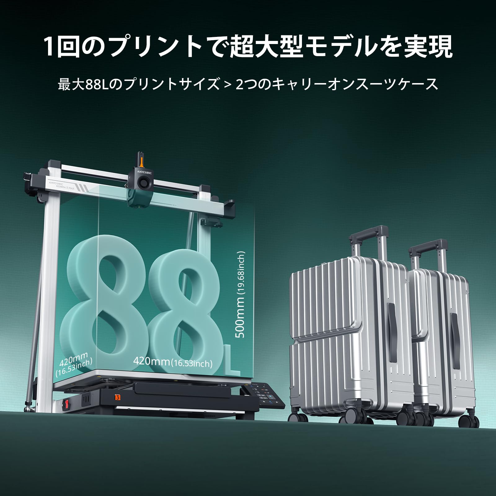 Amazon | ANYCUBIC Kobra 3 Max Combo 多色造形、大型 3Dプリンター