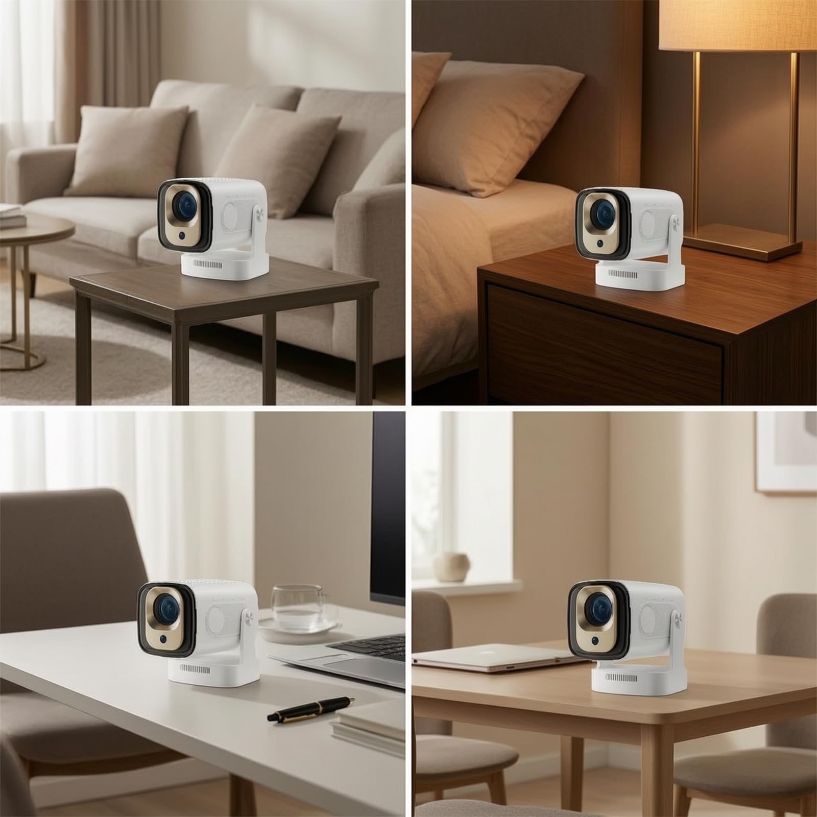 Proiettore Portatile Proiettore Video Proiettore Home Cinema Mini Proiettore con Rapporto di Proiezione 0.8 1 Fuoco Automatico Connessioni E Bluetooth