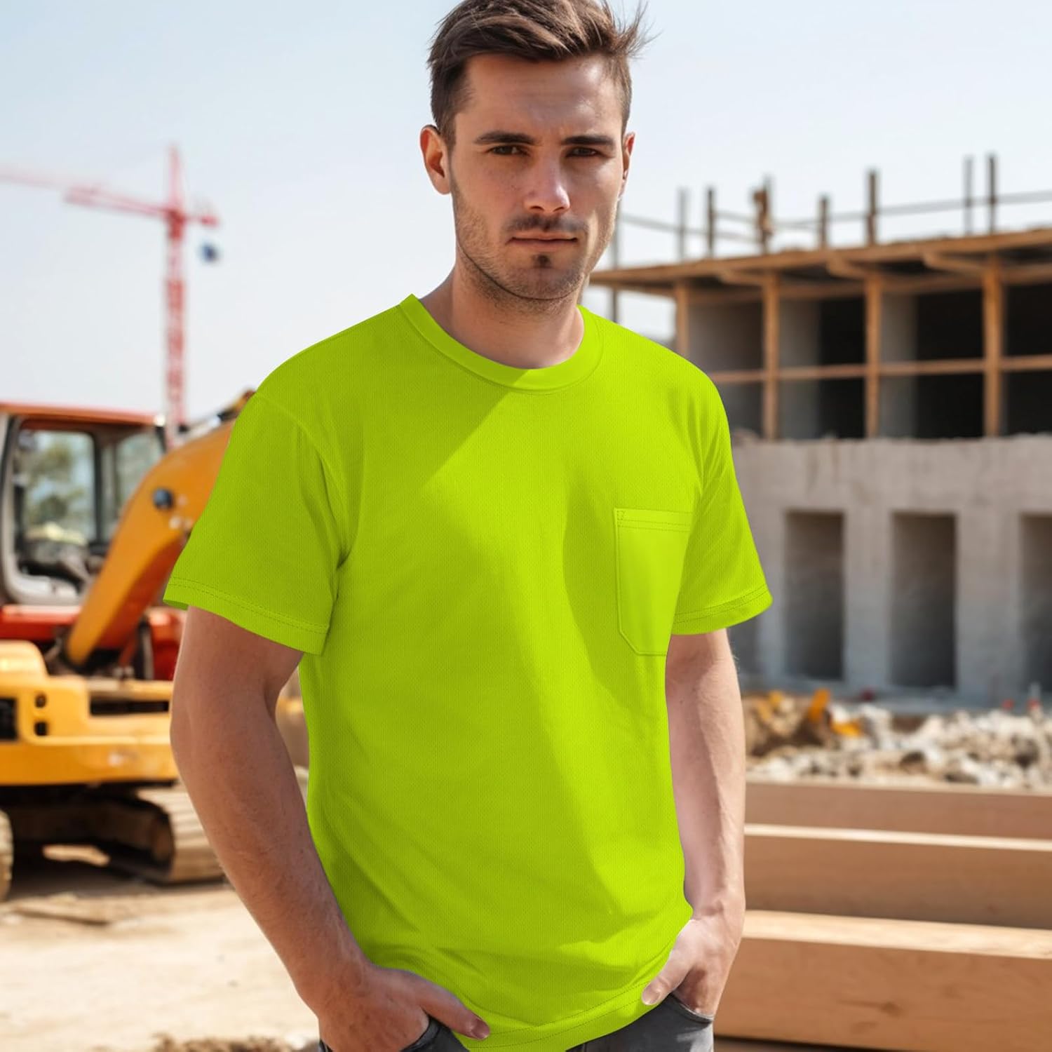 Hi Visibility Safety Work Shirts for Men & Women - Image 4