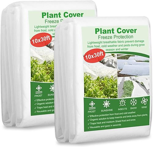 Miniatura 1 de SPORTYOUTH Cubiertas para plantas, protección contra la congelación, 10 x 30 pies, 0.9 onzas, manta grande de tela para plantas heladas, cubierta