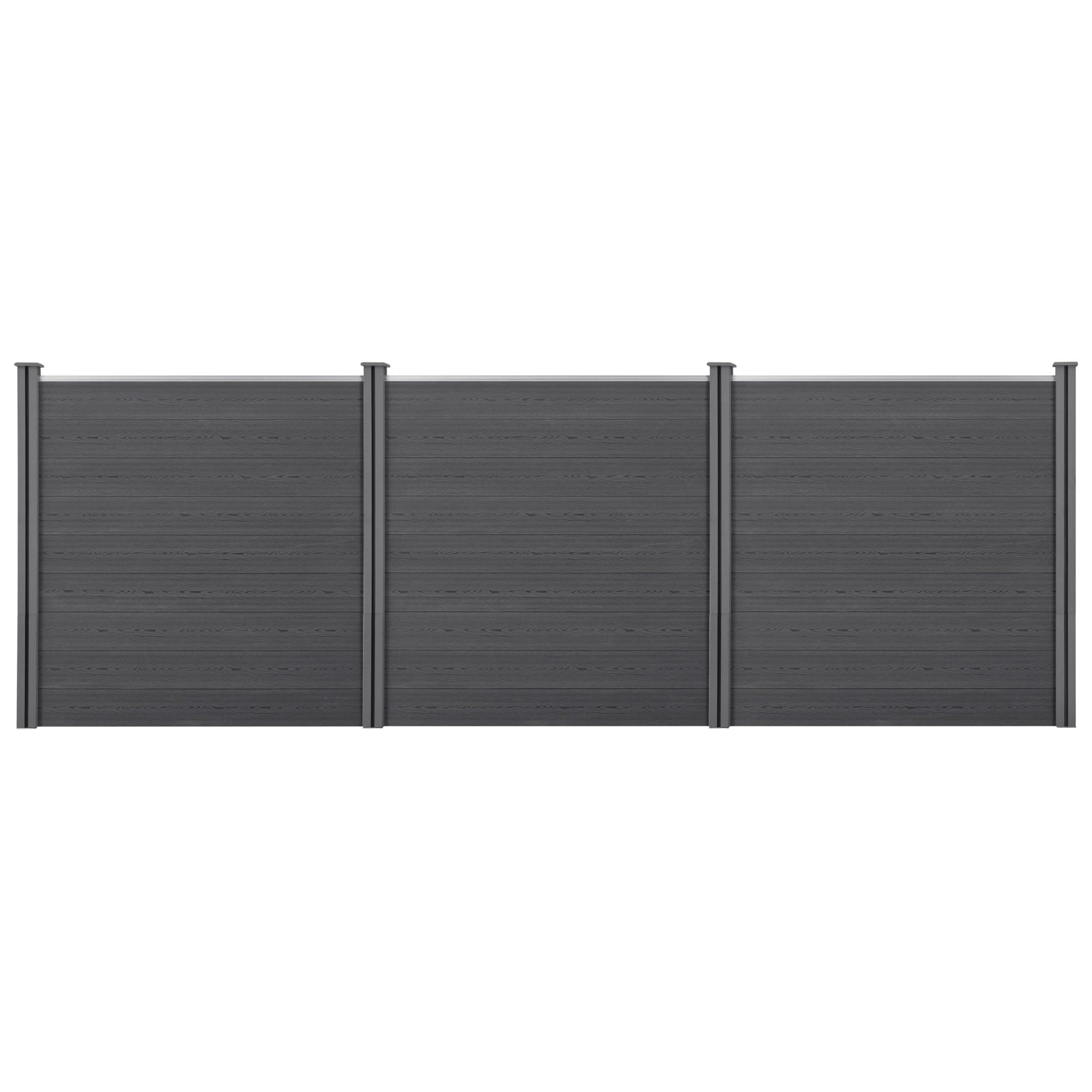 Clôture Composite Gris 183 x 531 cm
