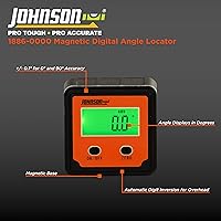 Vista 7 de Johnson Level & Tool 1886-0000 Localizador de Ángulo Magnético Digital con 2 Botones, Naranja, 1 Localizador