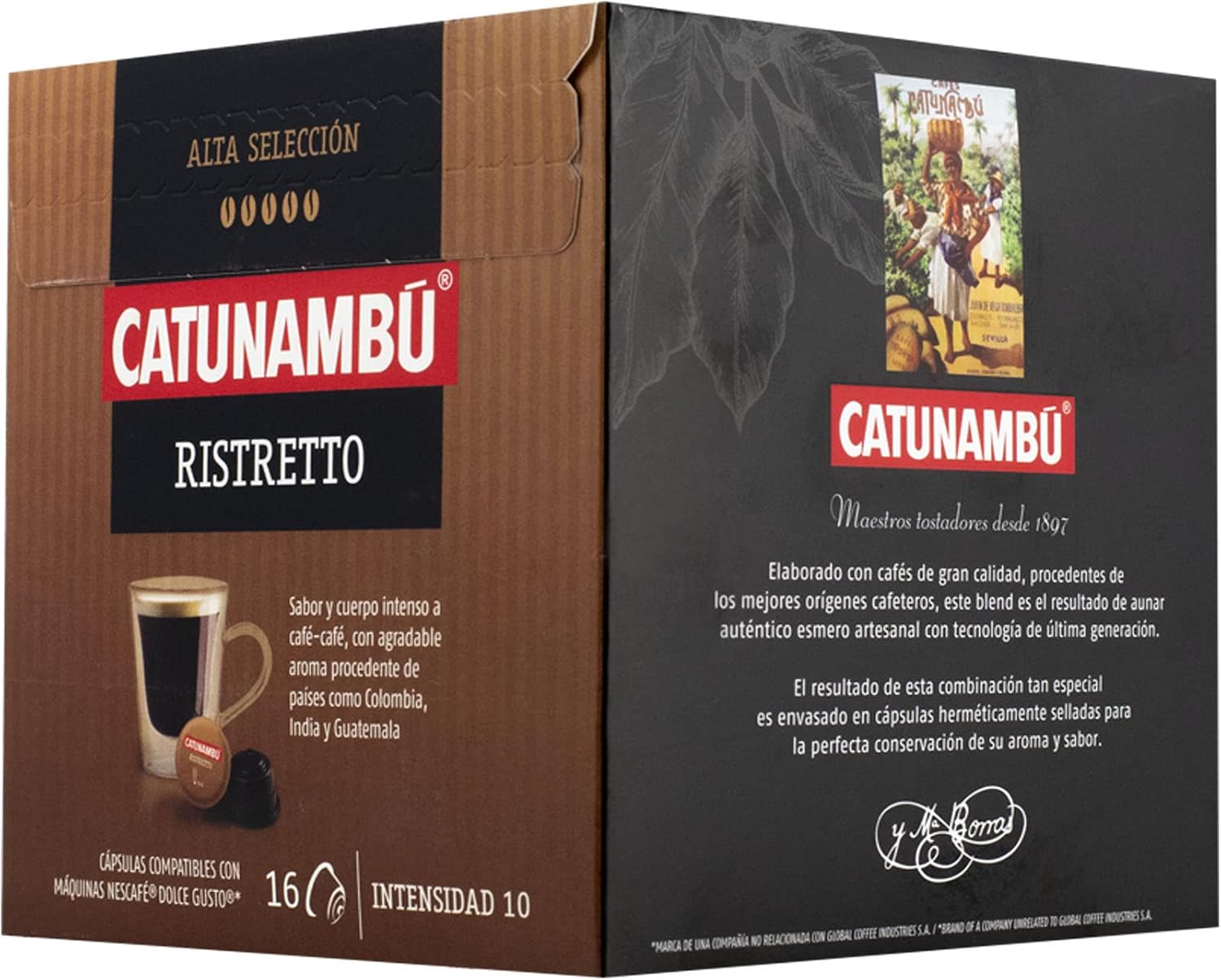 Catunambú Ristretto, Cápsulas de café - 112 gr. : Amazon.es: Alimentación y  bebidas