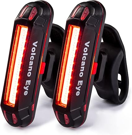 Amazon.co.jp: Volcano Eye 自転車 テールライト 2個セット USB充電LED