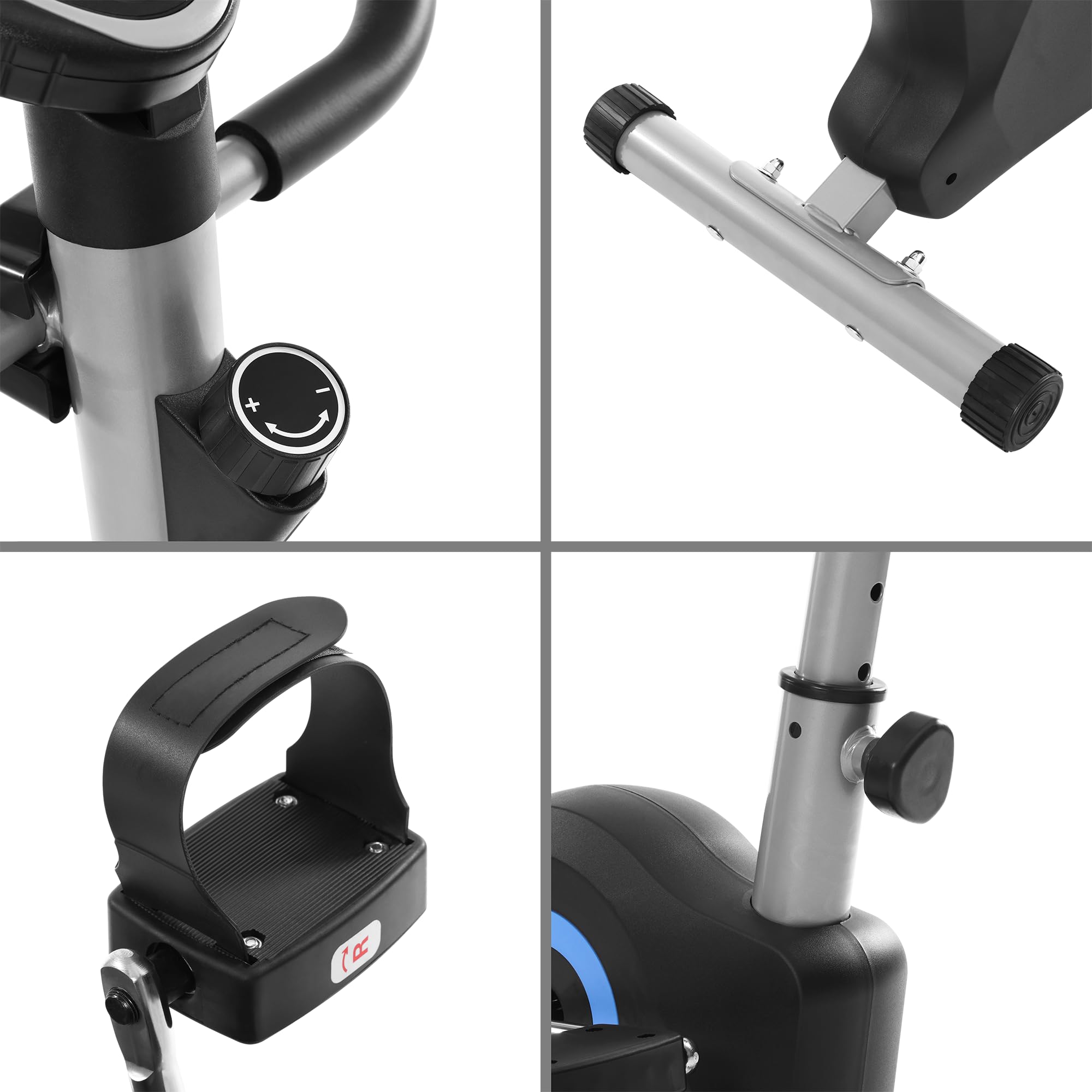 Rebel Electro Rower Treningowy Stacjonarny Mechaniczny Pasowy Wyświetlacz LCD RBA-1013