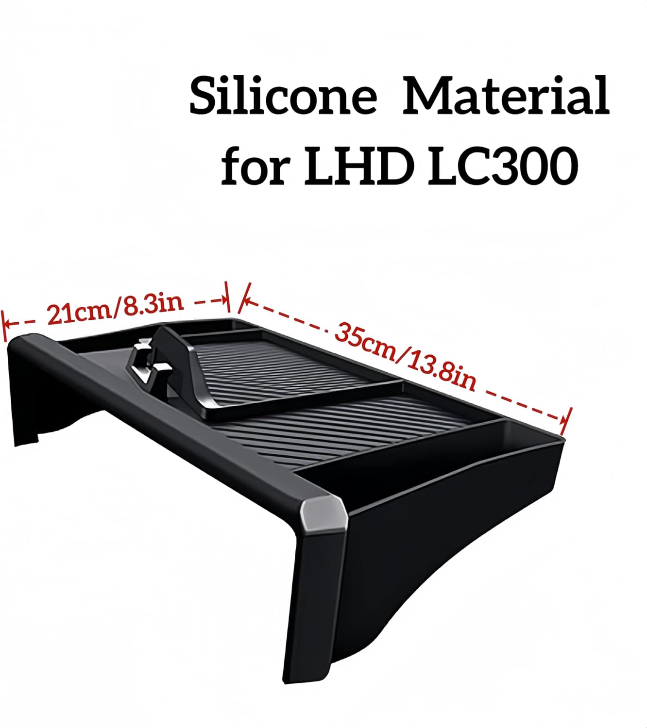 LC300 Dashboard Organizer for Toyota Land Cruiser 300 2022-2024, Dash Phone Holder, Dash Cover， Silicone Interior Accessories