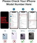 Couvertures d'objectif de caméra arrière Remplacement pour iPhone 15 Pro & 15Pro Max, GVKVGIH Remplacement de la caméra arrière Len Glass avec un adhésif à double face & Trousse de réparation (15pro/15 pro max)