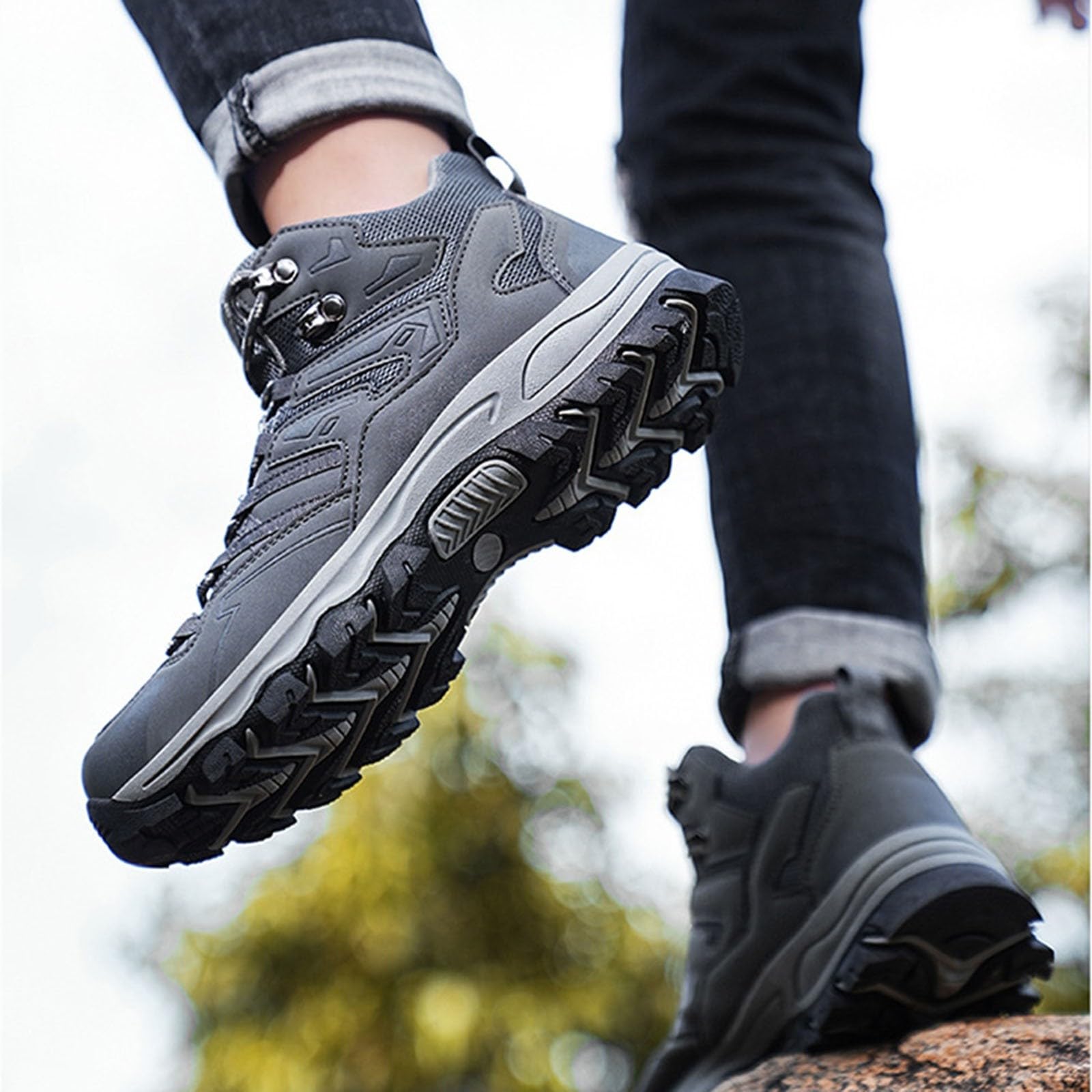Scarpe da trekking da donna, impermeabili, per piedi larghi, scarpe da montagna, trail running, camminate, traspiranti, antiscivolo, comodi stivali da trekking