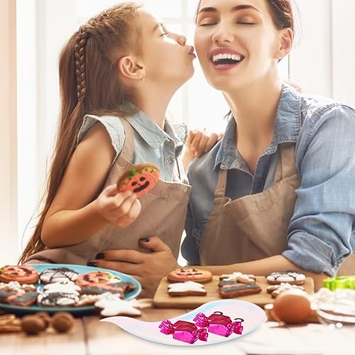 Miniatura 2 de Ciieeo Juego de 8 platos de papel de Halloween con forma de fantasma, platos desechables para fiestas temáticas de Halloween, platos de comida para