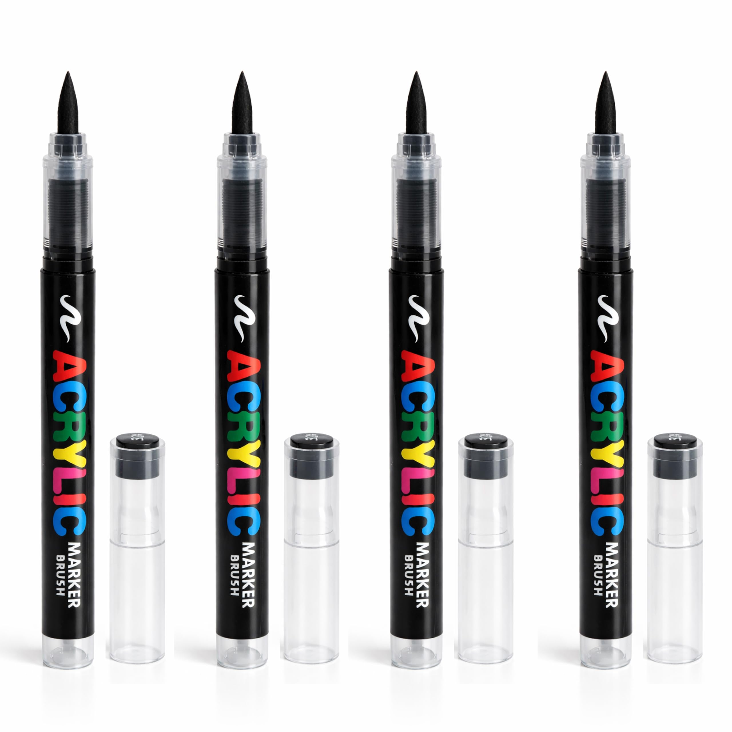 Pack of 4 Textile Pens Machine Washable Black, Fabric Colouring Pens Permanent, Waterproof Acrylic Pens, Textile Markers Black for T-Shirts, Fabric Bags, Fabric Pens Washable Fabric Markers for DIY-image-26