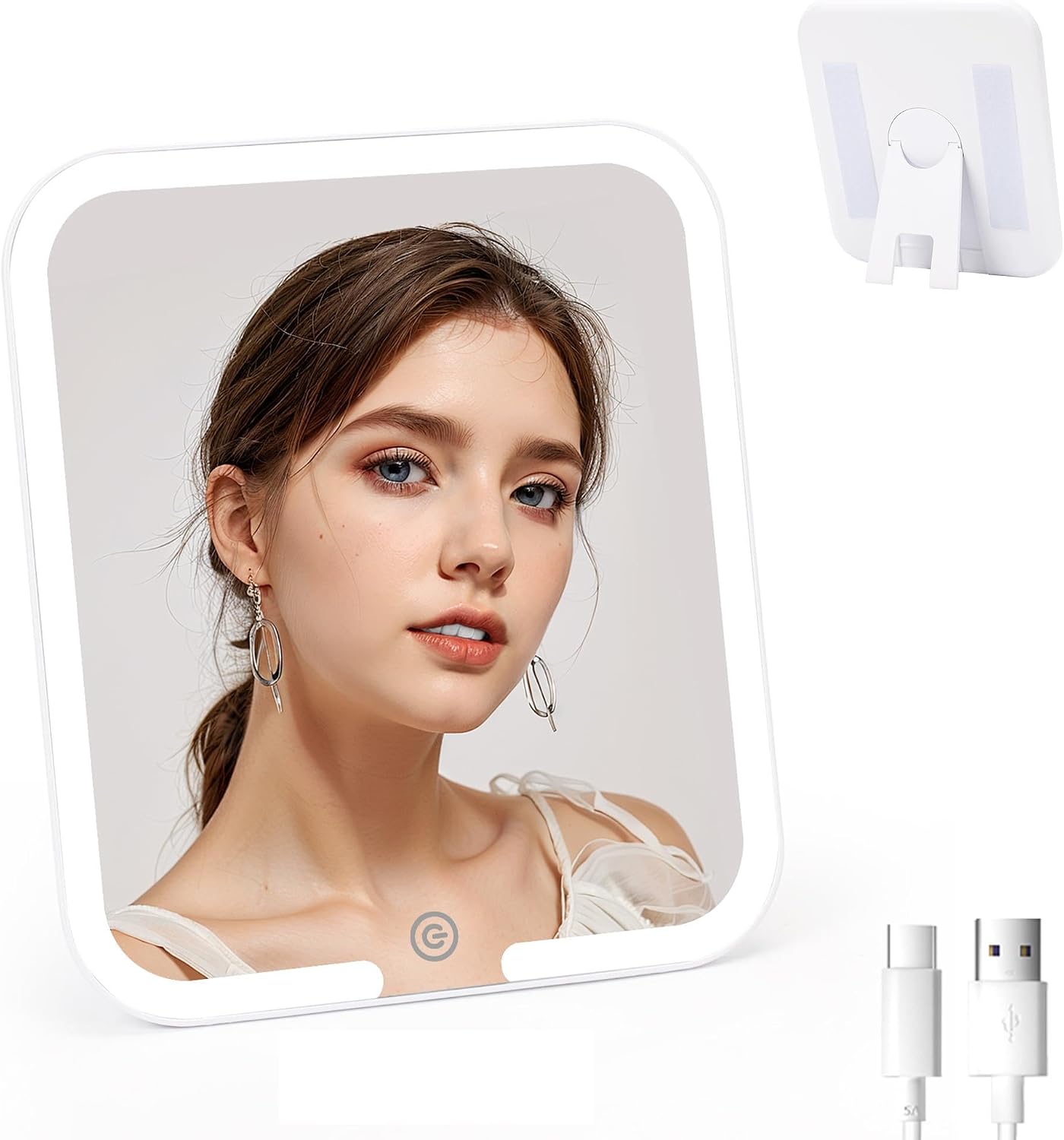 Relavel Rechargeable Travel Makeup Mirror, Portable Lighted Beauty Mirror