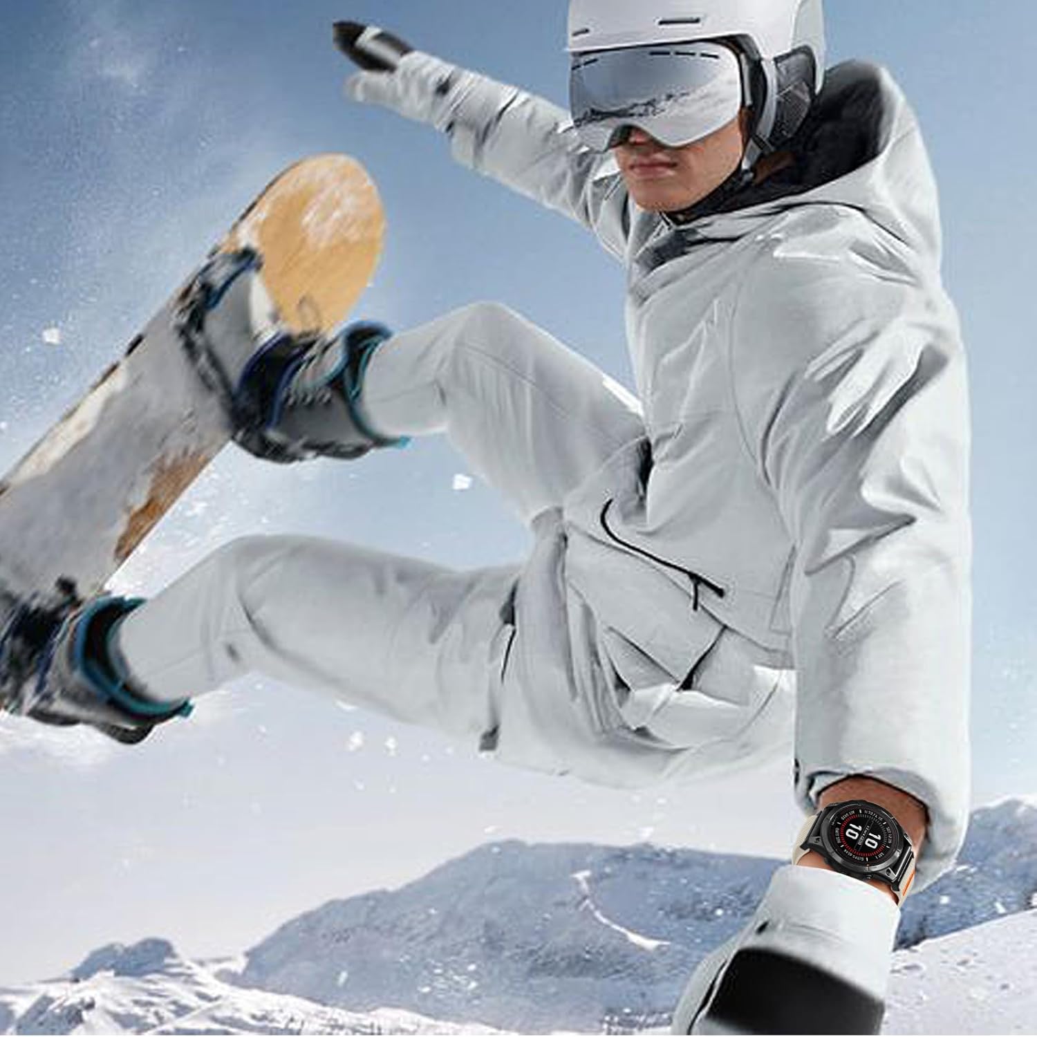 Compatible with Garmin Fenix 8/Fenix E/Fenix 6/6 Pro/7/7 Pro/ 5/5 Plus Bands, 22mm Quickfit Stretchy Nylon Sport Replacement Watch Band for Forerunner 945/935/Approach S60/S62/Instinct 2 - Image 7