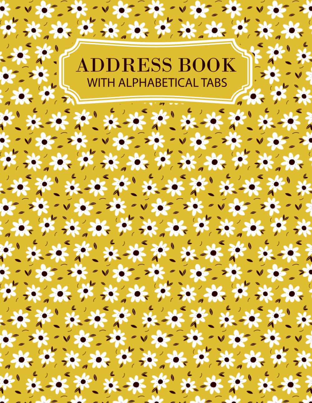 address book with alphabetical tabs | Large Print | Telephone Address Book for Seniors and Women | Log book to Record Addresses, Name, Email, phone ... flower Cover design (3) | 107 Pages 8.5 x 11