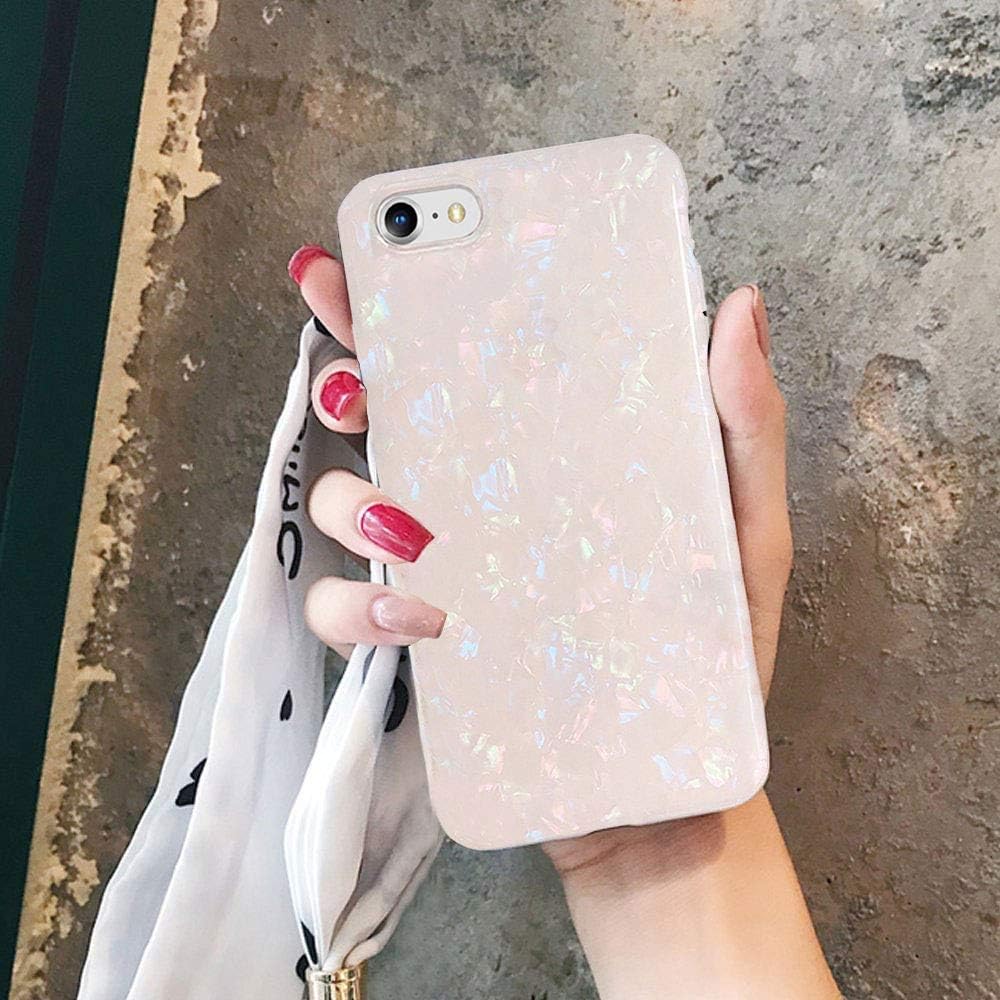 J.west iPhone SE 2022/2020 Case, iPhone 8 Case, iPhone 7 Case 4.7 inch, Luxury Sparkle Translucent Clear Thinfoil Design Slim Soft Silicone Women Girls Phone Case Cover for iPhone SE 2nd 3rd Colorful