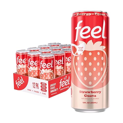 Miniatura 5 de FEEL Paquete variado – Bebida energética natural sin azúcar – Sabores mixtos de frutas, 140 mg de cafeína a base de plantas + L-teanina