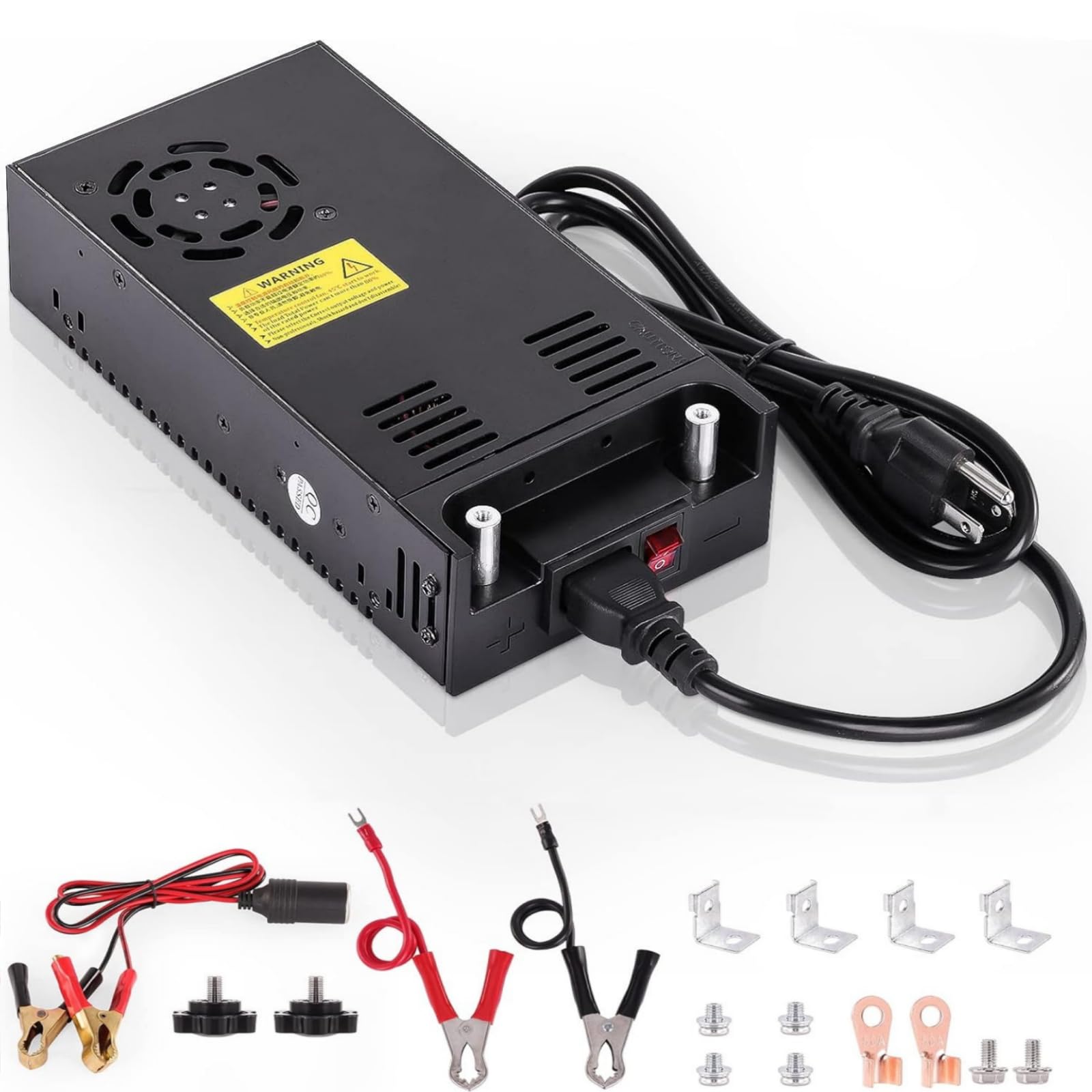 Photo 1 of 12V Power Supply 360W 30A, AC to DC Converter 110v to 12v dc Power Supply Adjustable Universal Transformer for RV, Radio/Car Stereos, LED Strip, CCTV, Computer Project, 3D Printer