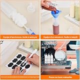 V·Colokishi Lot de 4 bouteilles à presser en plastique de 250 ml pour sauce, bouteilles doseuses pour ketchup, sauces chaudes, barbecue, vinaigrettes, peinture, huile d'olive - 4