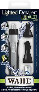 Wahl Canada Lithium Lighted Detailer - Ear, Nose, Brow Beard Trimmer & Detailer with Lithium Battery, Trimmer for Ears, Trimmer for Nose, Trimmer for Brows, Facial grooming, Wet/dry trimmer with lighted heads, Warranty for Canada, Model 5572