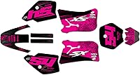 Vista 4 de Kit de gráficos para KTM 50SX Mini SX50 (1998-2001) Serie Fatality Rosa 09 Mil – Adhesivos para motocicleta Dirt Pit Bike Motocicleta, calcomanías