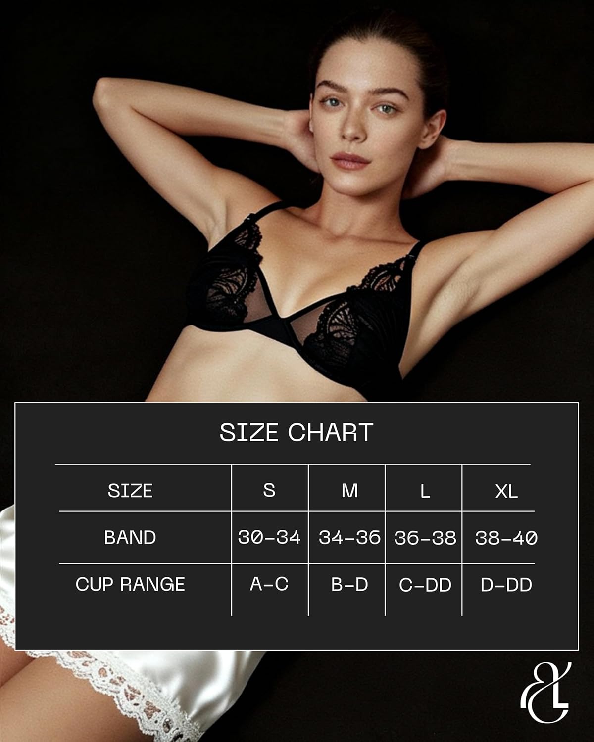 MILK&LACE Gaia Nursing Bra – Soft Stretch Lace Maternity Bra with Gentle Underwire, One-Hand Clips & Adjustable Fit