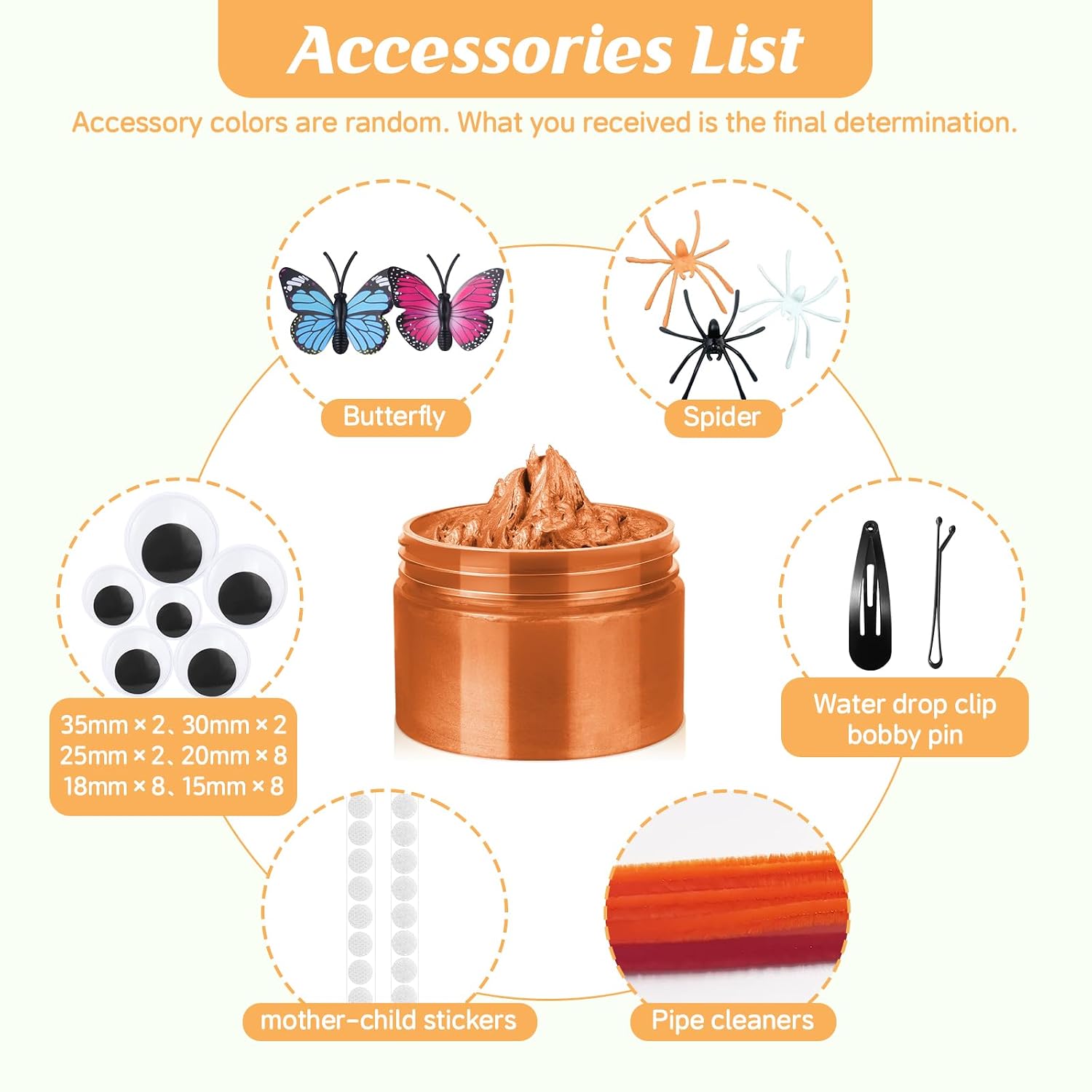 Orange Temporary Hair Color Wax Kit for teenager,Crazy Hair Day Accessories image 3