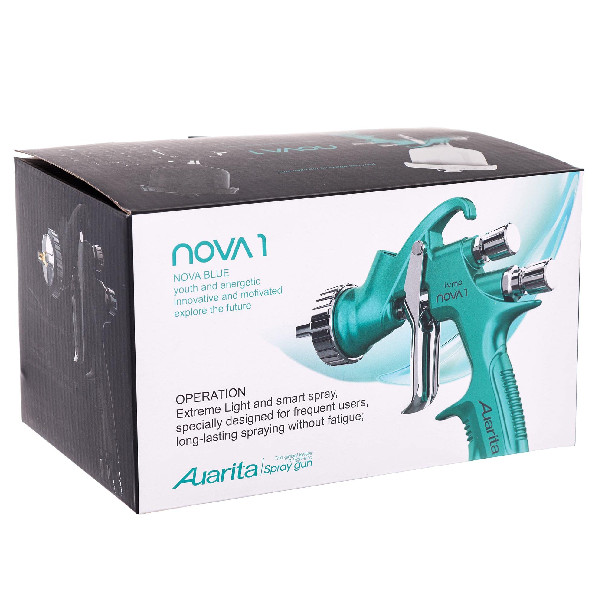 Pistolet à Peinture de Pulvérisation Nova 1 AUARITA LVMP Buse 1.3mm Blue