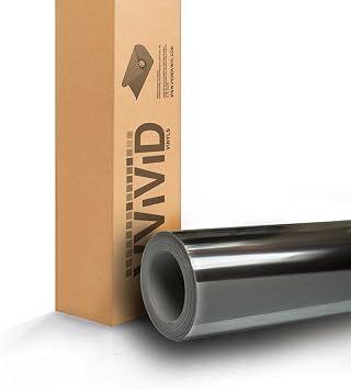 VViViD Standard Gloss Chrome Black Vinyl Wrap Adhesive Film Roll 15ft x 5ft
