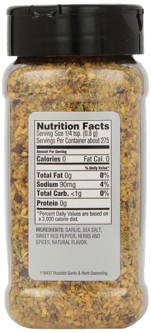Weber Roasted Garlic & Herb Seasoning, 8.5 Ounce Shaker (Pack of 4)