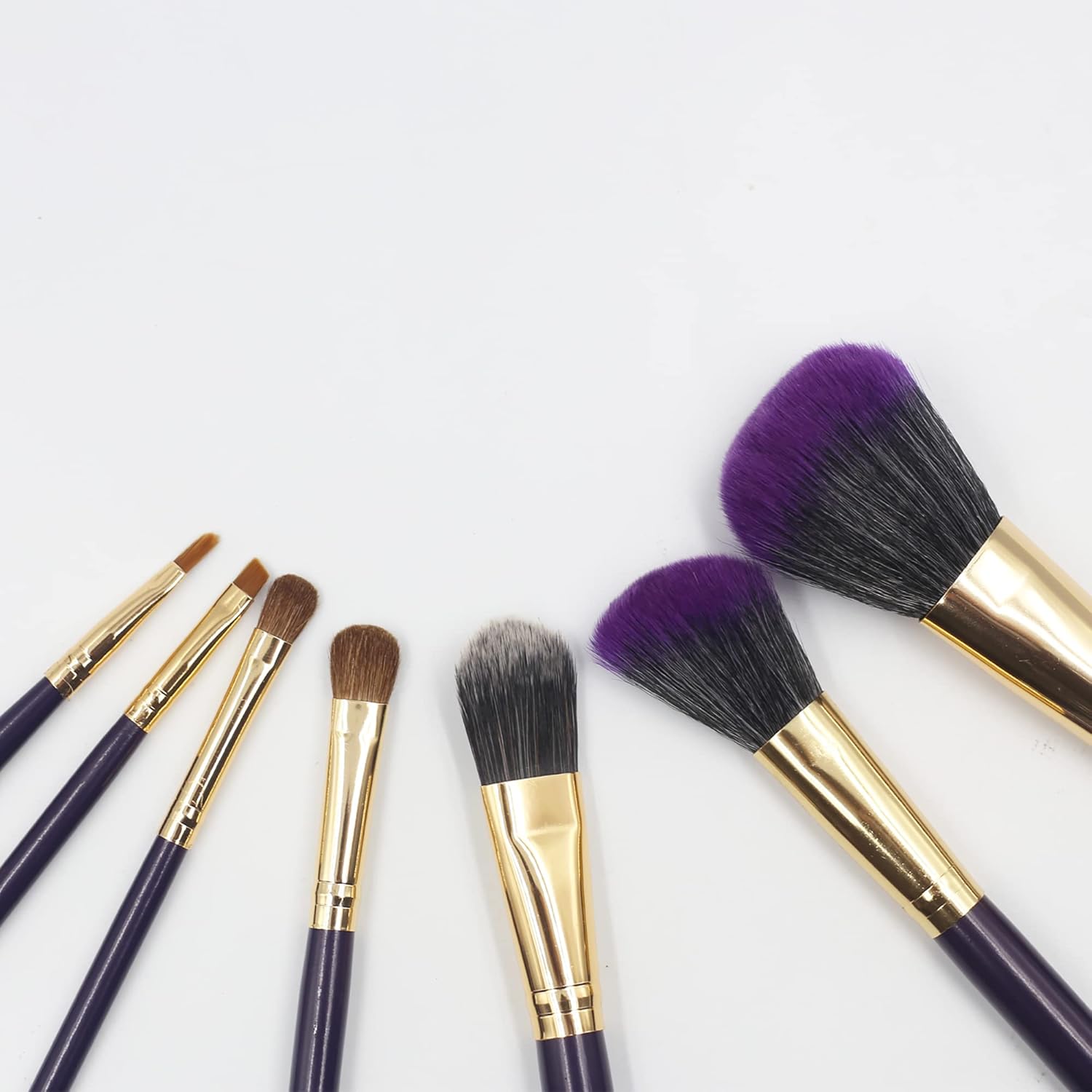 Makeup Brushes, ROSETTA Beauty 7 PCs Travel Professional Makeup Brushes Set with Leather Case, Premium Foundation Powder Concealers Eye Shadows (Luxury VioletGold) 5 Makeup Brushes, ROSETTA Beauty 7 PCs Travel Professional Makeup Brushes Set with Leather Case, Premium Foundation Powder Concealers Eye Shadows (Luxury VioletGold)