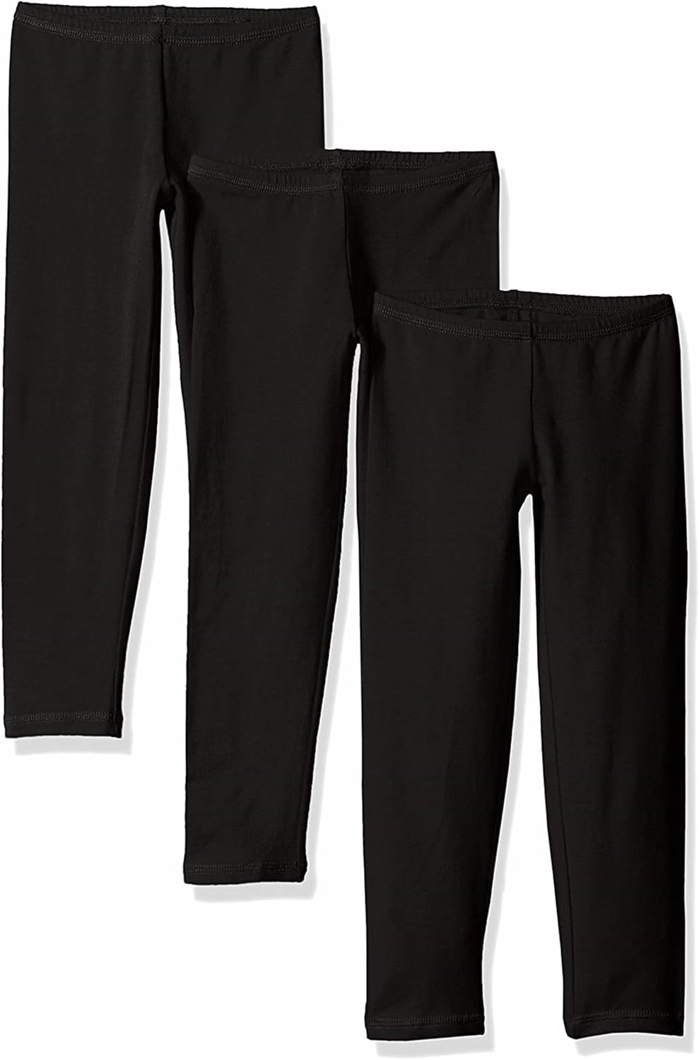 Hanes Girls' Stretch Leggings Value Pack, 3-Pack