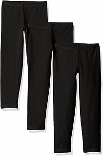 Hanes Girls' Stretch Leggings Value Pack, 3-Pack