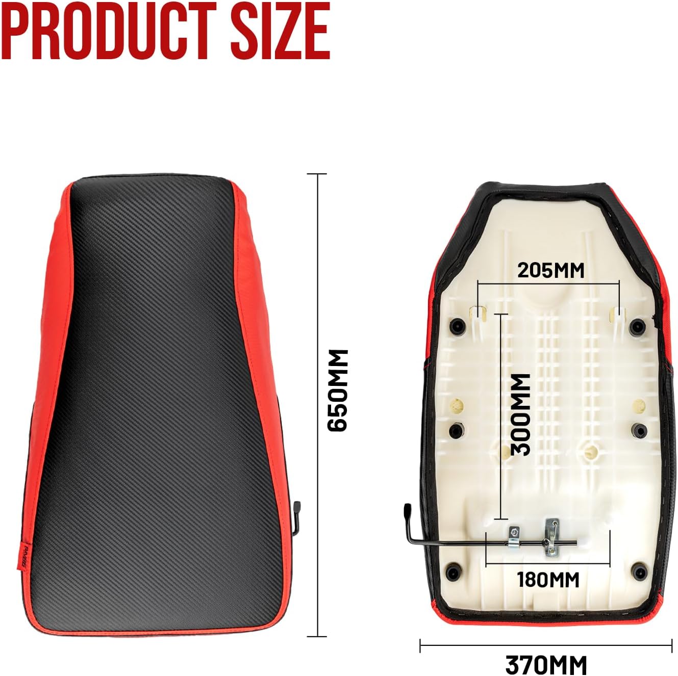 ATV Complete Seat Leather Compatible with Honda Foreman 400 TRX 400 TRX400FW 4x4 1995-2004, Replaces OEM # 77100-HM7-A10ZB