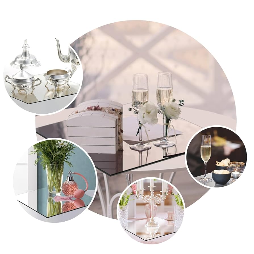 ミラープレート　12インチ(約30cm)×12枚 Amazon.co.jp: HIFOGANG 12インチ正方形ミラープレート ミラー