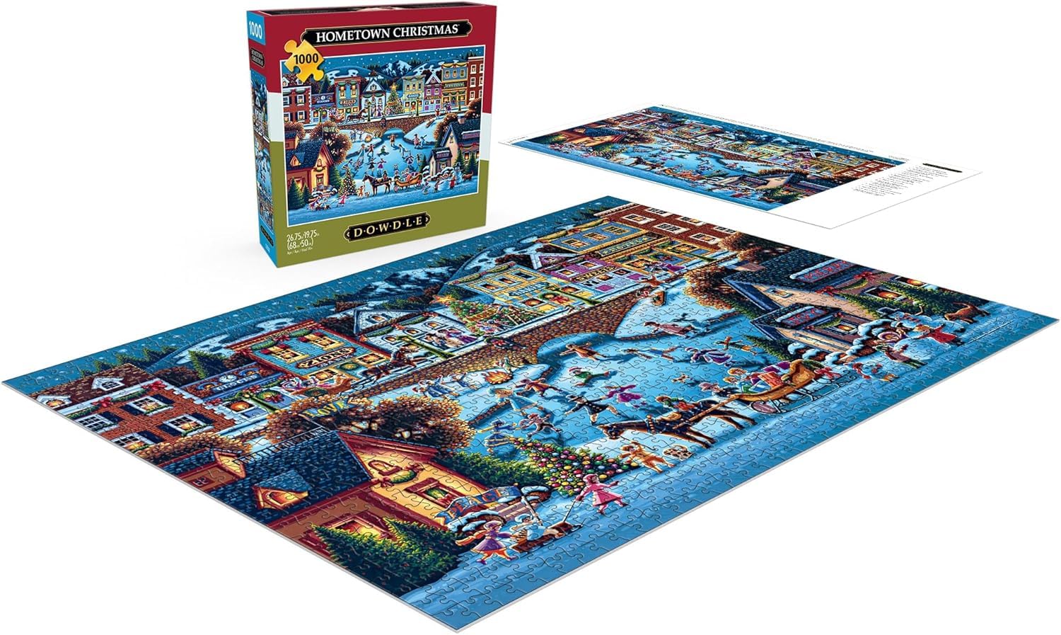 Buffalo Games, Dowdle, Hometown Christmas, 1000 Piece Jigsaw Puzzle for Adults Challenging Puzzle Perfect for Game Nights - Image 4