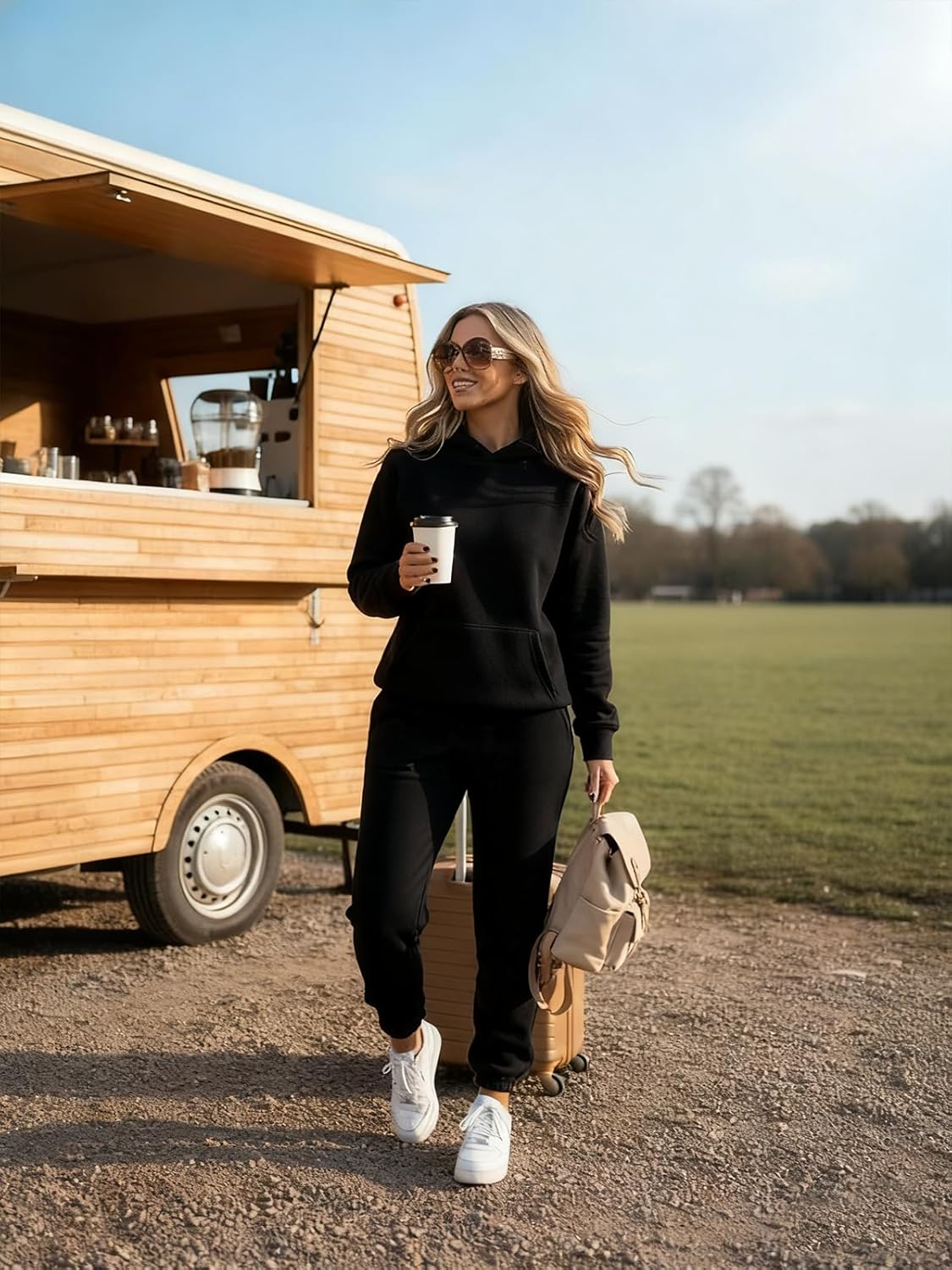 KANSOON Sweatsuits for Women Set 2 Piece Outfits Long Sleeve Hoodie Oversized Sweatshirt Jogger Pants Casual Tracksuit Sets - Image 4