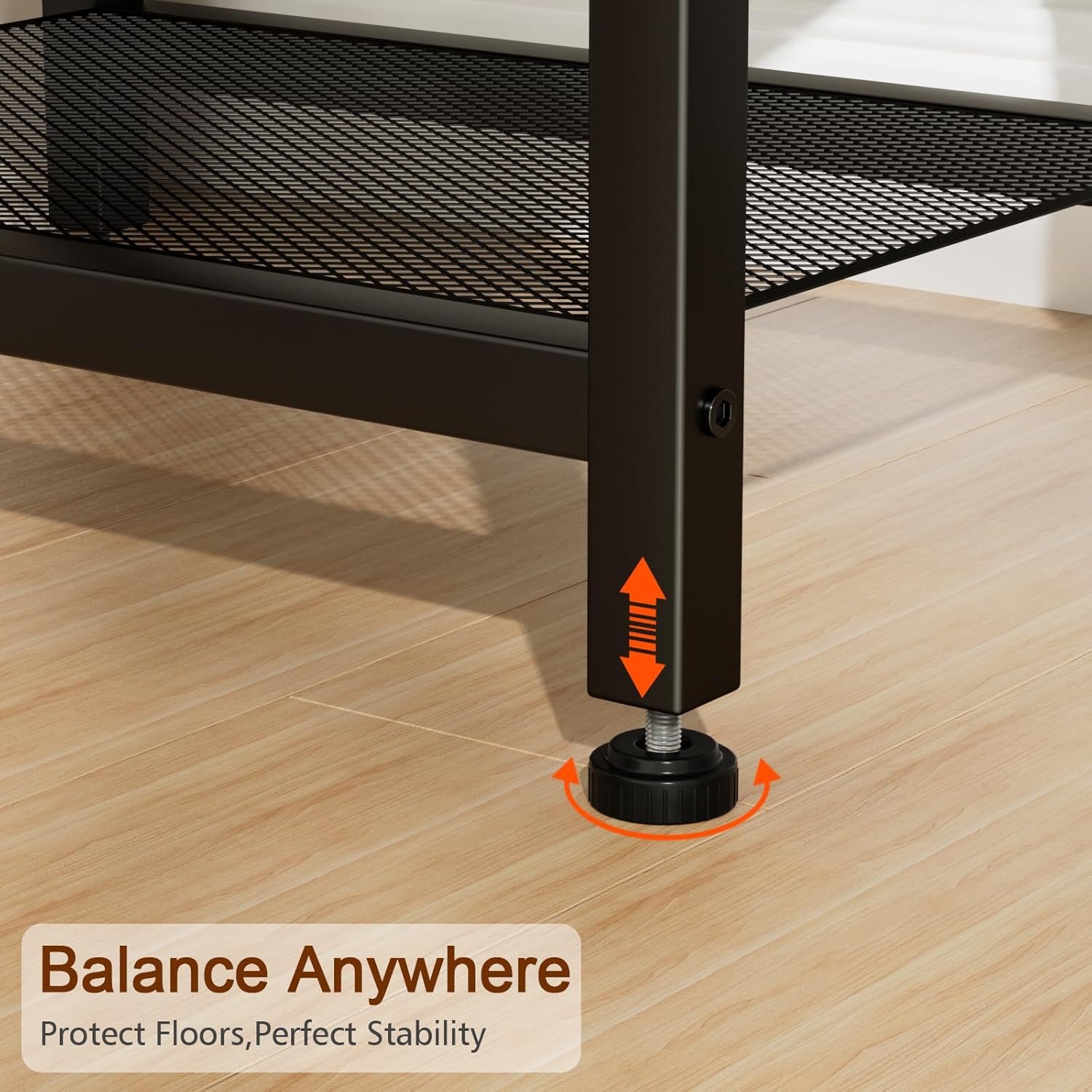 Nightstand with Charging Station, End Table with Fabric Drawer, Night Stand for Bedroom, Small Bed Side Table with USB Ports and Outlets for Living Room, Brown, HETS010BR-1 - Image 8