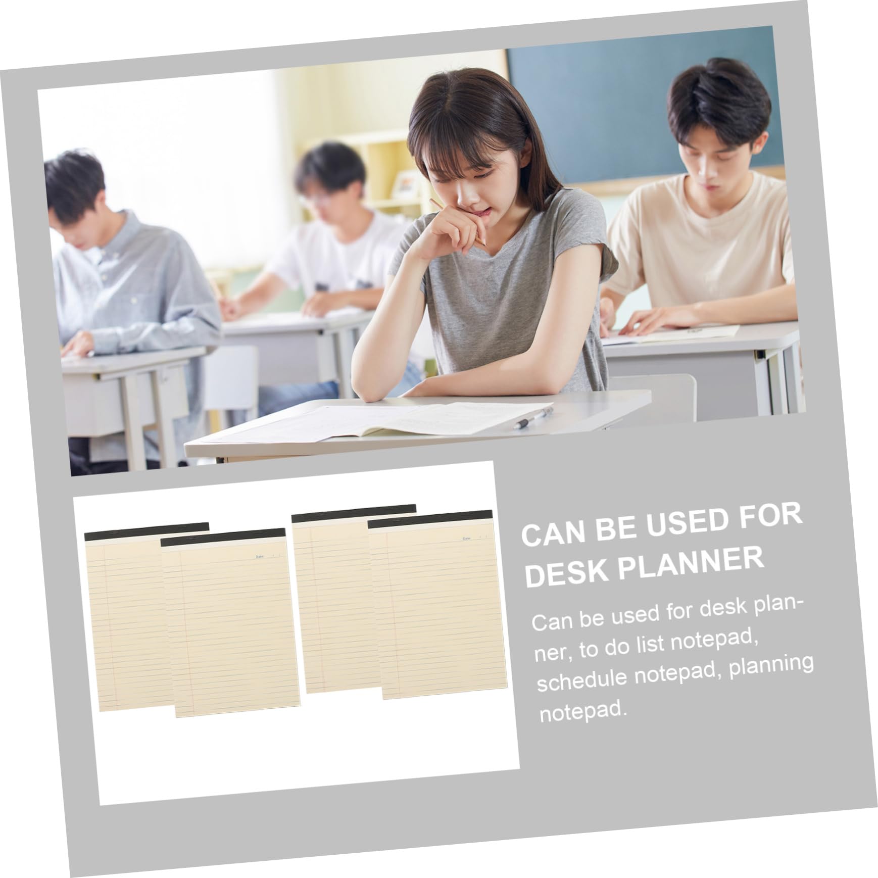 STOBOK Blocco Note A4 Tascabile 4 Pezzi, Quaderno Per Appunti Senza Colla, Carta Strappabile Per Ufficio, Scuola e Uso Domestico, Blocchi Note Multifunzione Per Pianificazione e Promemoria Quotidiani