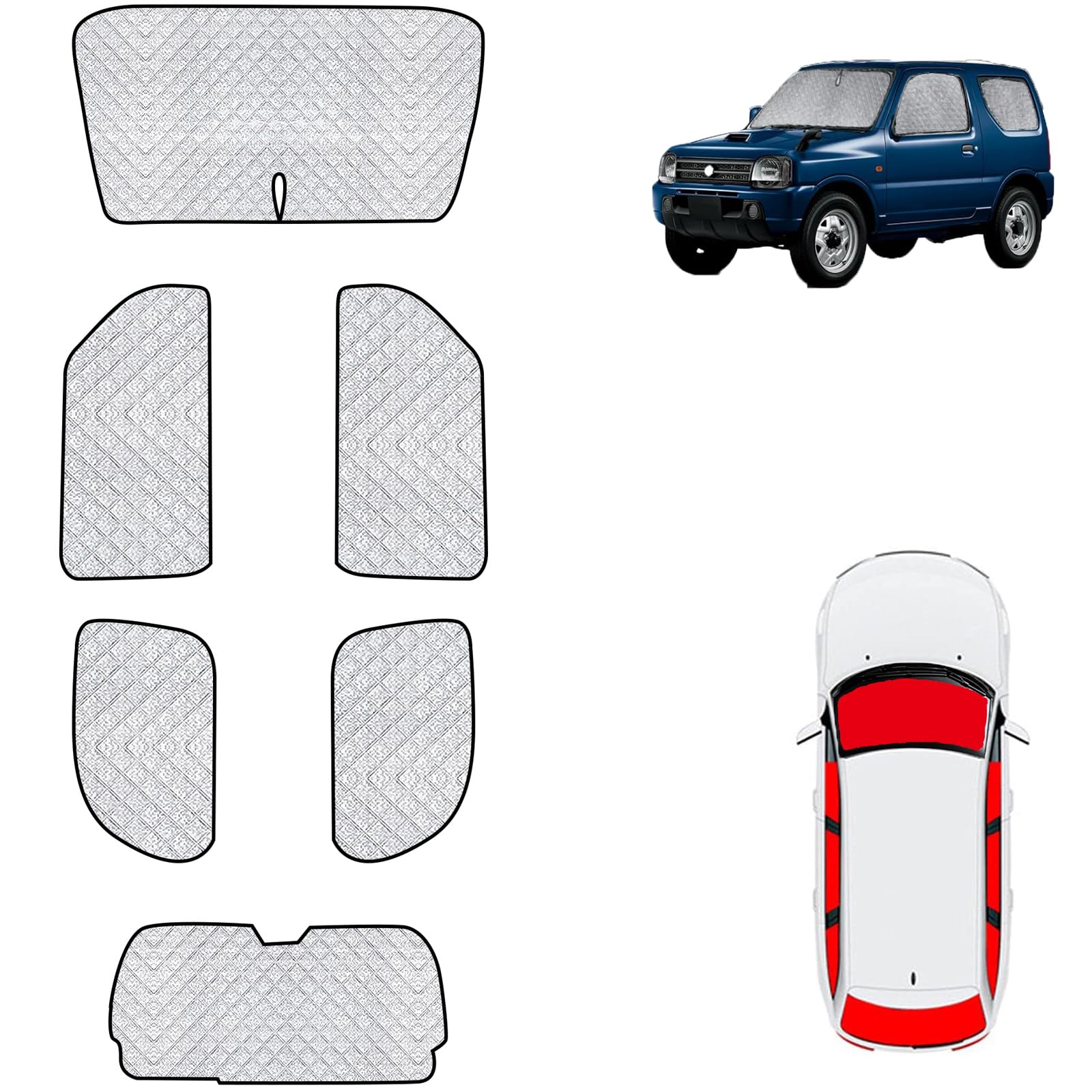 Amazon | ジムニーJB23/JB33 車中泊 スズキ ジムニー JB23W シェード 