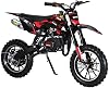 Kids Dirt Bike,50cc Dirt Bike for Kids and Adluts with Off-Rode Tire, Front Rear Disc Brakes, Shock Absorption Pocket Motorbike, Up to 25 Mph, Max Load 330 LBS Red