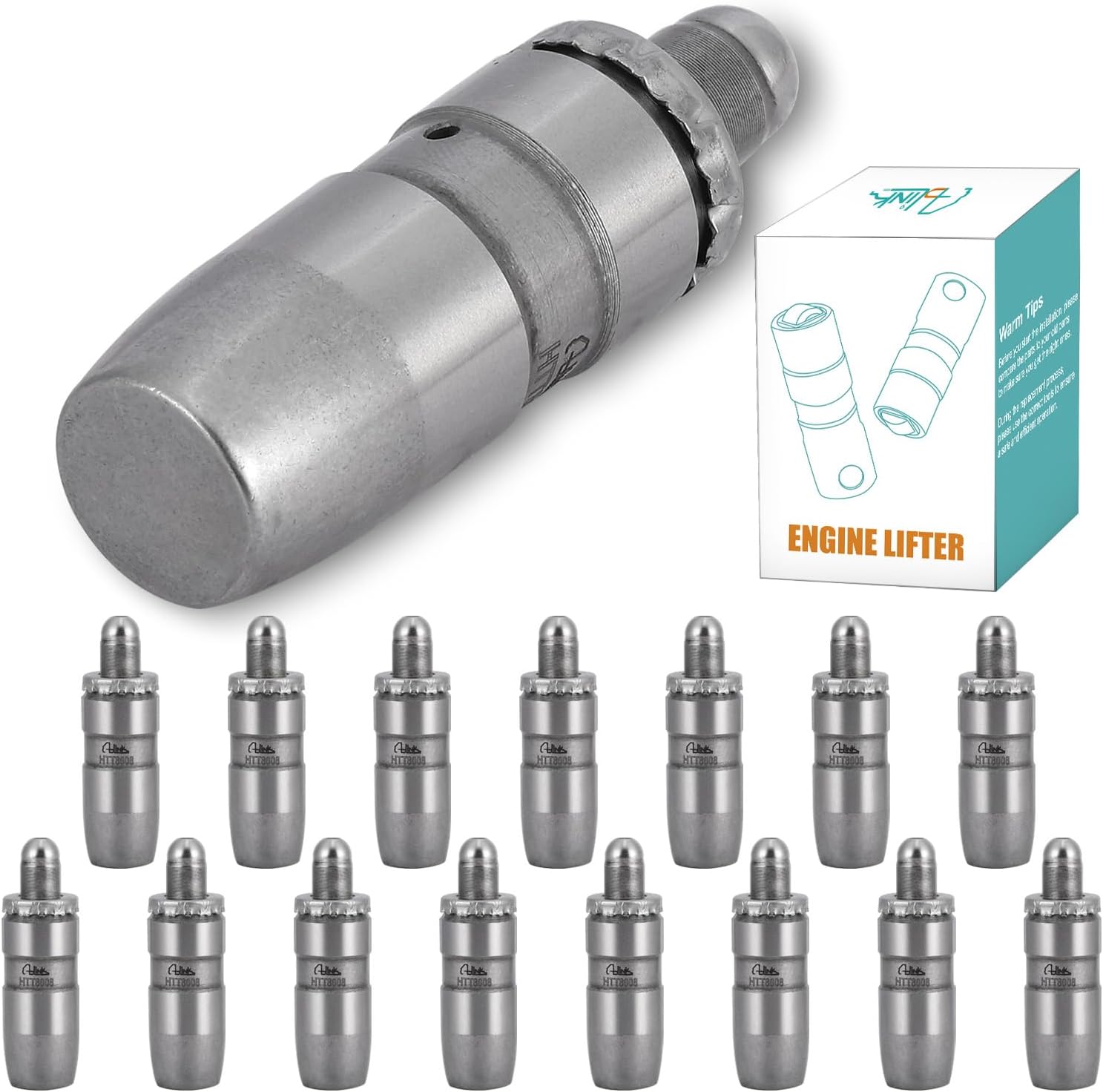 (OEM Parts) 16PCS 53021077 Hydraulic Valve Lifter 3.7L For Dodge Dakota Durango RAM 1500 2002-2013,Jeep Commander Grand Cherokee Liberty,Mitsubishi Raider 2006-2009,RAM 1500 2011-2012