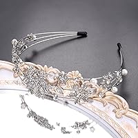 Vista 106 de HEIDKRUEGER Diademas para el día de San Valentín con diamantes de imitación con purpurina y corazón para el cabello, accesorios para el día de San