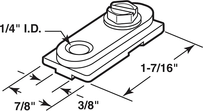 Soporte de pivote superior para puertas plegables Prime-Line 162167 (paquete individual) miniatura 2