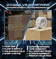 Vista 2 de 2 rollos de cinta de embalaje transparente, 4,7 cm x 62 m, 0,07 mm de grosor - Cinta de envío resistente para mudanzas, sellado de cajas, embalaje