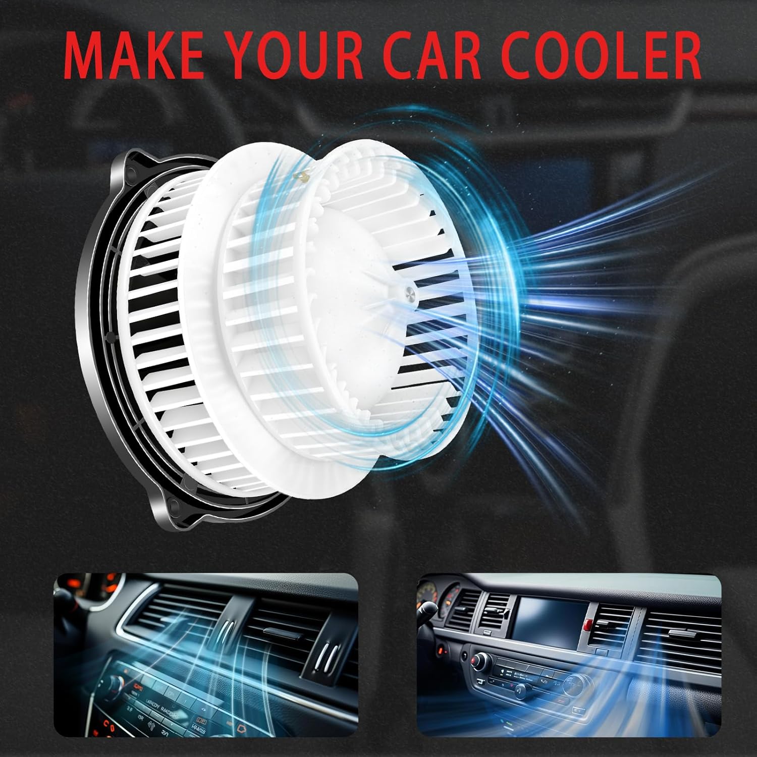 AC Blower Motor Fan HVAC Heater Motor Replacement 700153 Compatible with Toyota for Prius 1.5L L4 2001 2002 2003 2004 2005 2006 2007 2008 2009 87130-47091