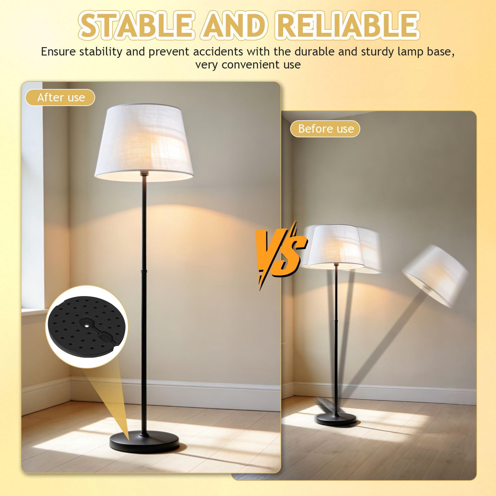 MERRYHAPY Base Lestée pour Lampadaire en Fer 27 Cm X 2,2 Cm Surface Lisse, Accessoire Stabilisateur pour Usage Bureau et Salon