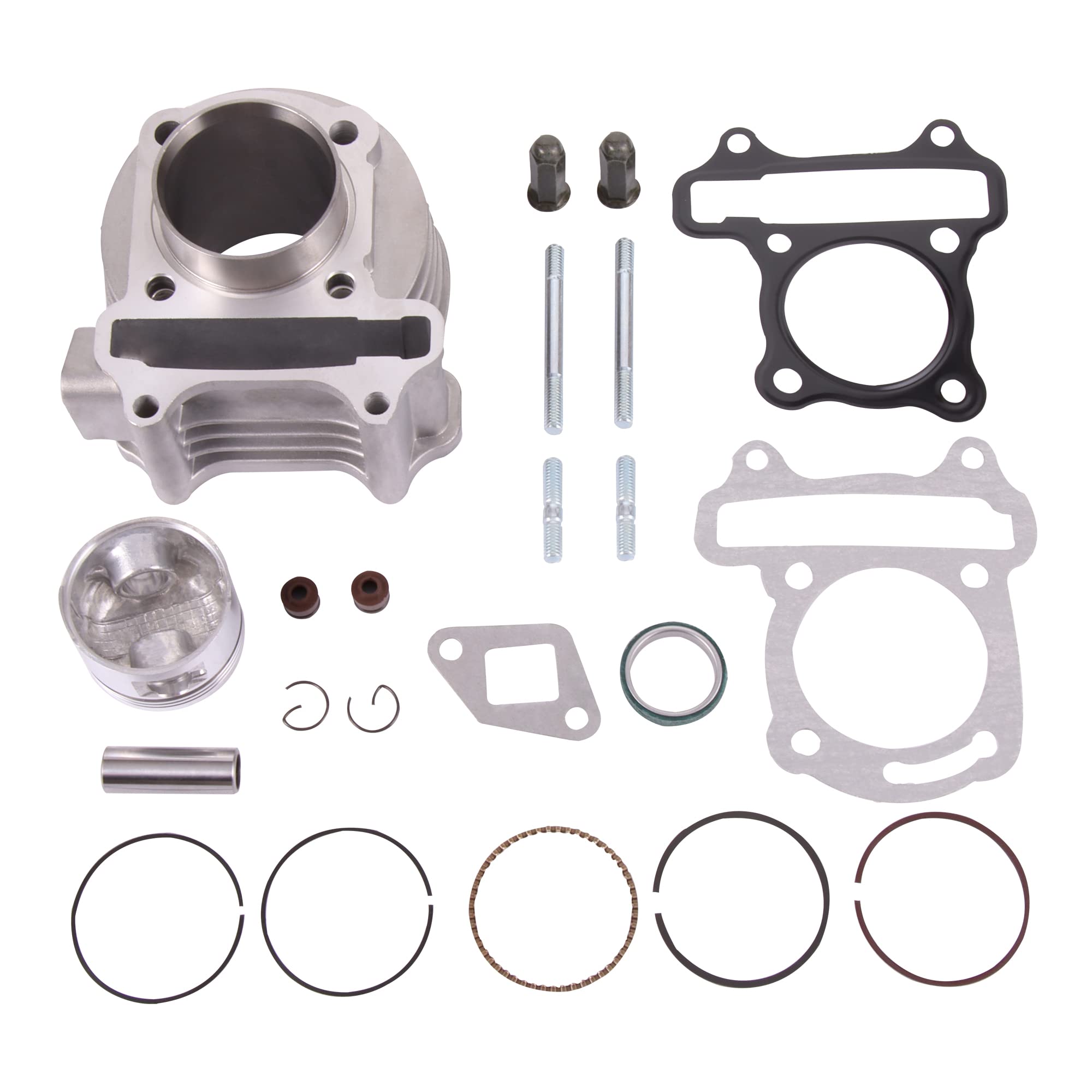 GOOFIT Performance Big Bore Cylinder Kit GY6 80cc 47mm Remplacement pour 139QMB VTT Scooter Mobylette Go Kart