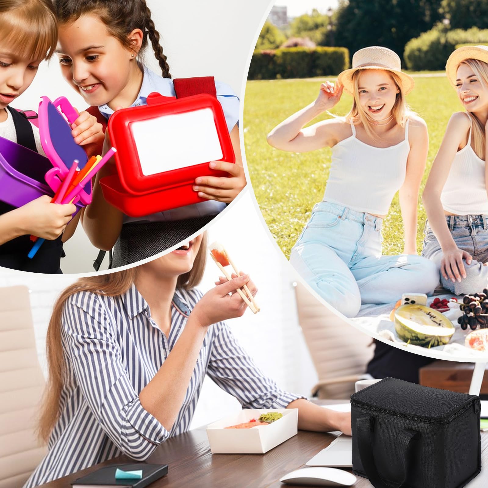 Bulk Lunch Boxes VZZNN 12 Pack Lunch Bags Bulk,Insulated Reusable